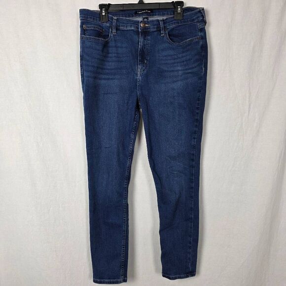Calvin Klein High Rise Skinny Jeans Size 16 Blue - Picture 2 of 10